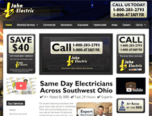 Tablet Screenshot of jahnelectricians.com